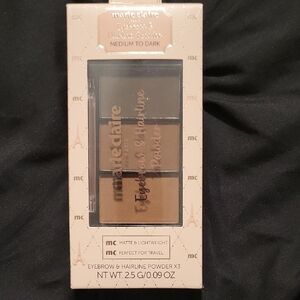 Marie Claire Eyebrow & Hairline Powder Trio — Medium to Dark Brown